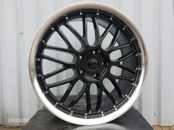 R19x8  5X114.3  ET  45  73.1  A1099  Grey Polished Matt (MGM)  For RACIN  (K6)  (Rear+Front Style BBS (AKC 90 Eur))
