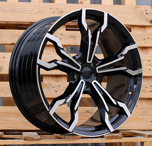 R20x8  5X112  ET  27  66.6  YF5596  Black Polished (MB)  For BMW  (Z6)  ((X3) HYBRID FORGED Rear+Front) (1 foto / 1)