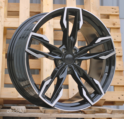 R20x9.5  5X112  ET  43  66.6  YF5718  Black Polished (MB)  For BMW  (P1)  ((X3) HYBRID FORGED Rear+Front)
