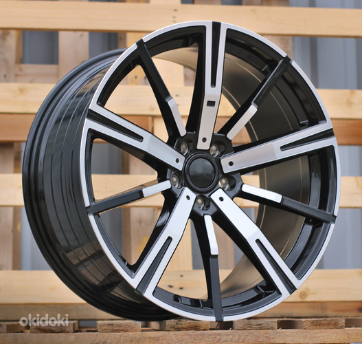 R19x8  5X112  ET  27  66.6  YF1156  Black Polished (MB)  For BMW  (K7)  (HYBRID FORGED Front + Rear)