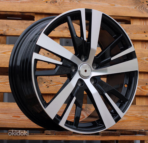 R18x7.5  5X108  ET  49  65.1  YF0448  Black Polished (MB)  For PEUG  (P1)  (HYBRID FORGED)