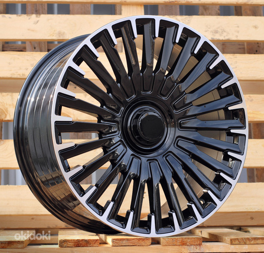 R20x9.5  5X112  ET  38  66.6  YF0425  Black Polished (MB)  For MER  (M)  (HYBRID FORGED Rear+Front)