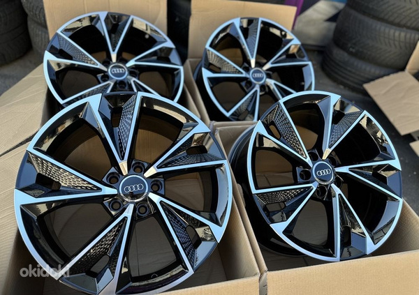 R21 AUDI VW SEAT SKODA AMZ HP861D Black polish 21x9 5x112