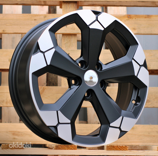 R18x6.5  5X114.3  ET  32  66.1  Y1274  (BKY1274)  Black Partial Polished Half Matt (BPHM)  For DACIA