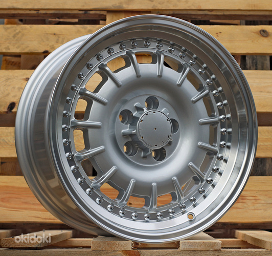 R17x9  5X112  ET  30  66.6  B1855  (IN3608F)  Silver+Polished Lip (SP)  For MER  (Z5)  (HYBRID FORGED Rear+Front)