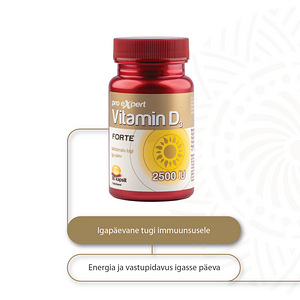 Vitamin D3 Pro Expert 2500IU FORTE N90 õlikapslid (2 foto / 4)