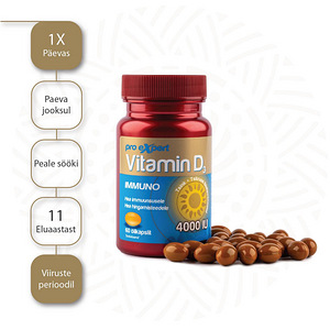 Vitamin D3 Pro Expert Immuno 4000IU N60 õlikapslid (4 foto / 4)
