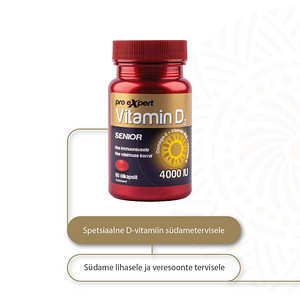 Vitamin D3 Pro Expert 4000IU SENIOR N60 õlikapslid (2 foto / 4)
