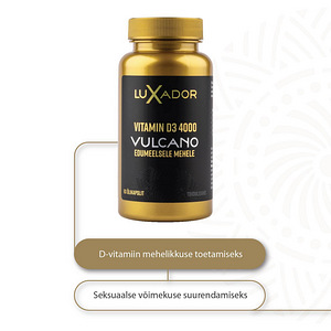 LUXADOR Vitamin D3 4000 VULCANO N60 õlikapslid (2 foto / 4)