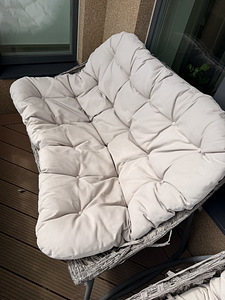 Terrassimööbli komplekt – diivan, 2 tooli ja laud (3 foto / 4)