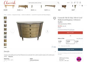 Kummut, sahtlitega, Luxor, Caracole "Mr. K's Key Chest" (6 foto / 6)