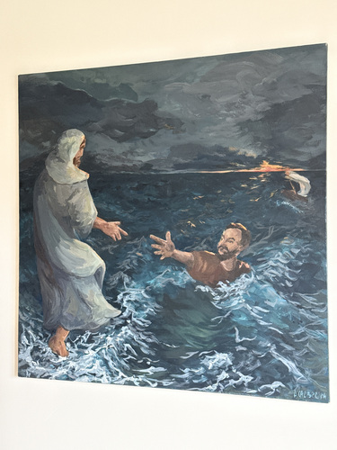 Акриловая картина на холсте 100 × 100 cm