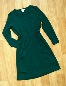 H&M tumeroheline kleit dresskleit S taskud (1 foto / 1)
