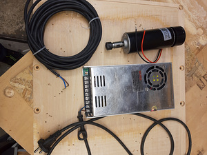 CNC spindel 500w + toiteplokk + juhtmed. Töökorras (6 foto / 6)