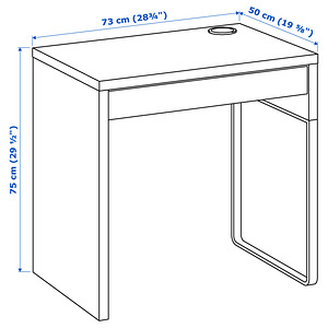 Ikea MICKE kirjutuslaud, valge, 73x50 cm (4 foto / 5)