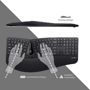 PERIDUO-605 traadita ergonoomiline klaviatuur ja hiir (3 foto / 6)