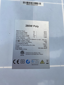 Päikesepaneelid Amerisolar AS-6P30-280W, polükristall, 33tk (3 foto / 4)