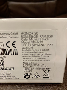 HONOR 50 256GB RAM:8GB Uus! Garantii 2a. (2 foto / 3)