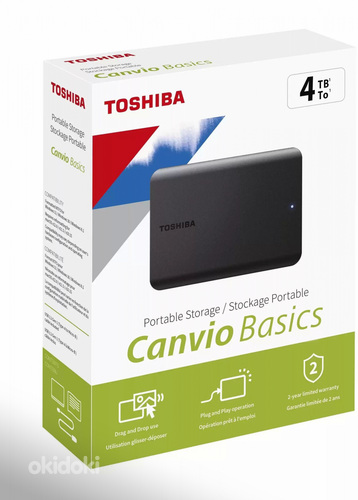 НОВЫЙ! HDD Toshiba Canvio Basics 4TB 2.5" Black HDTB540EK3CA (фото #2)