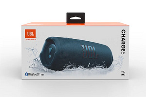 UUS! JBL Charge 5, Original, Kinnises Karbis! Black/Blue. (4 foto / 10)