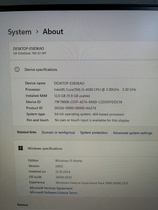 HP EliteDesk 700 G1 SFF ( i5/12GB ram/120gb ssd/2gb video ) (3 foto / 7)