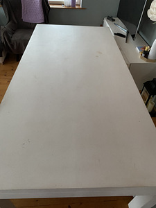 Massiivne täispuidust valge söögilaud 250x120cm (2 foto / 3)