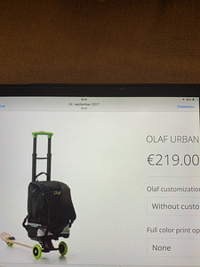 Самокат Olaf с рюкзаком (3 foto / 4)