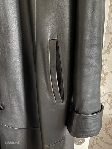 Пальто из натуральной кожи размер 42-44, черное (фото #3)