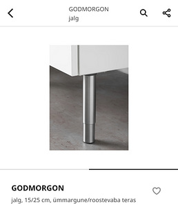 Ikea Godmorgen mööbli jalad