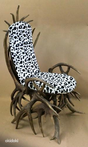 Эксклюзивное кресло из рогов лося (фото #3)