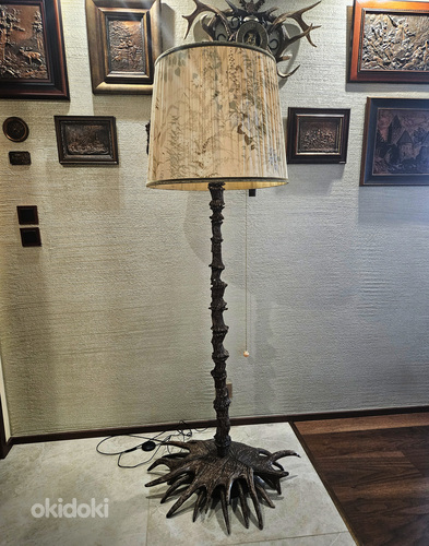 Рога лося, напольная лампа (фото #4)