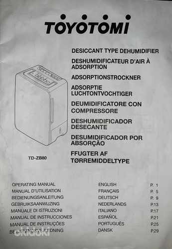 TOYOTOMI ORA TD-IZB80 8L DESICCANT kuivatusaine / kuivatusai (foto #3)