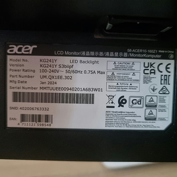 Acer monitor 24 tolli