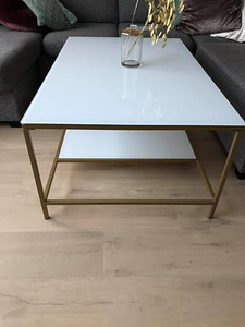 Diivanilaud, 70x110xH45cm, klaas, valge (2 foto / 3)