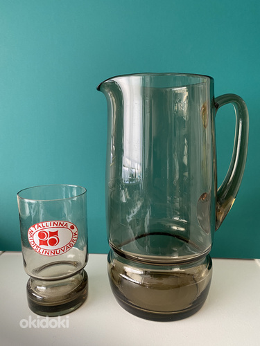Tarbeklaas стеклянный кувшин и стакан (фото #1)
