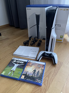 Sony PS5 Slim 1 TB, 2 mängu (1 foto / 2)