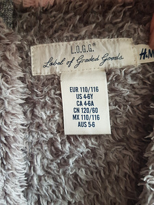 H&M теплая кофта р.110/116 (4 фото из 4)