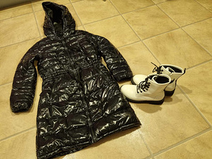 Reserved пальто (р.140) и ботинки (р.33)