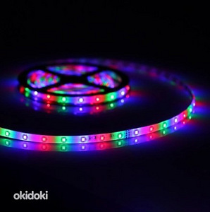 5M RGB LED riba + pult + toiteplokk (1 foto / 3)