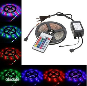 5M RGB LED riba + pult + toiteplokk (2 foto / 3)