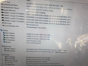 Müüa arvuti i5 3570k Z77 16gb, 128gb ssd (2 foto / 3)