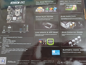 Komplekt intel i5-8400 + emaplaat Asrock H310CM-DVS (6 foto / 6)