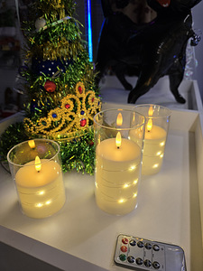 LED küünlad 3tk komplekt puldiga erinevate töörežiimidega (1 foto / 6)