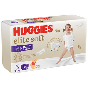 Подгузники-трусики Huggies Elite Soft, размер 5, 12-17 кг.