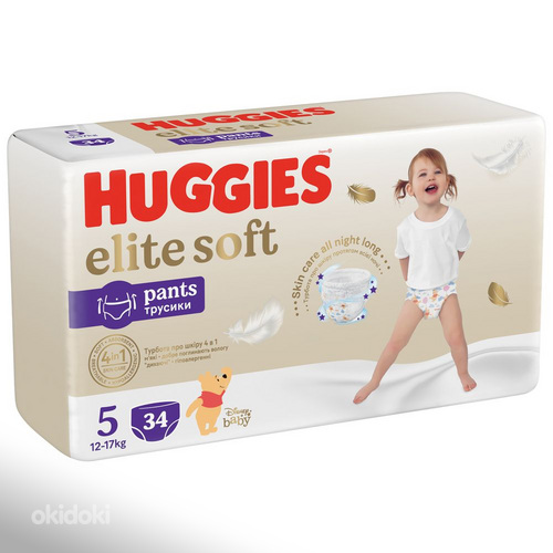 Подгузники-трусики Huggies Elite Soft, размер 5, 12-17 кг. (фото #1)