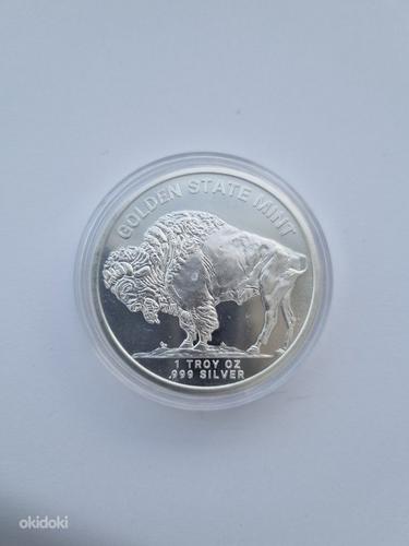 Серебряная монета 1 OZ AMERICAN BUFFALO BU (фото #2)
