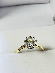 Uus kuldne sõrmus 14K(585) 1,8g 0,80ct (4 foto / 4)