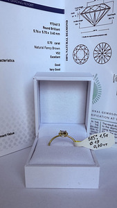 Uus kuldsõrmus 14K (585) 1,5g. 0,70ct (2 foto / 6)
