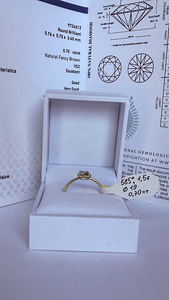 Uus kuldsõrmus 14K (585) 1,5g. 0,70ct (4 foto / 6)
