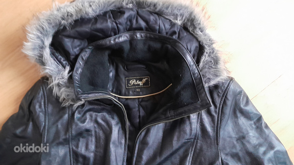 Кожаная куртка (40)+ подарок (фото #1)